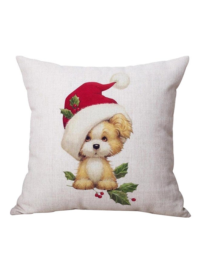 بلولانز غطاء وسادة متوفر برسمة قطة وكلب linen متعدد الألوان