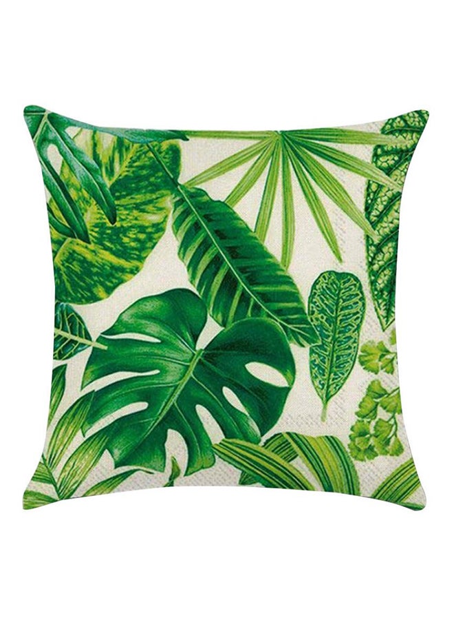 Bluelans Monstera Leaf Square Pillow Case linen 1#