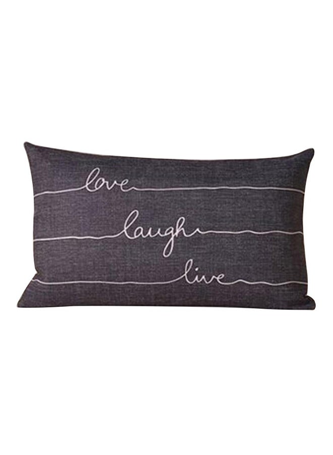 Bluelans - Simple English Apothegm Throw Pillow Case Cover Linen Black - Image 1