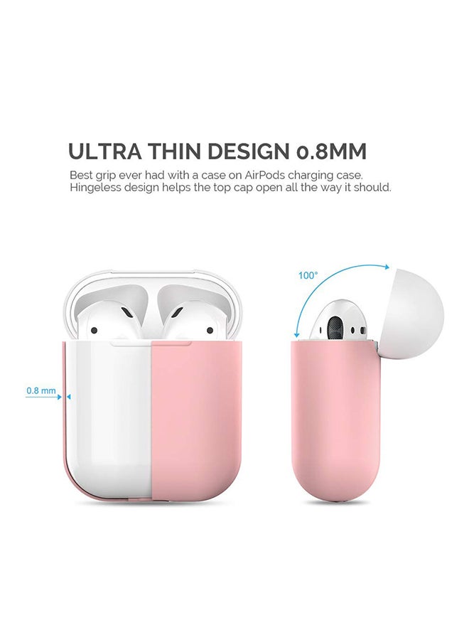 Ahastyle Duo Case Cover For Apple AirPods Pink/White - Image 2