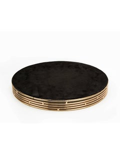 GLOVALHOME Multipurpose Metal Tray Gold/Silver 28 x 28 x 4.5cm  - Image 3