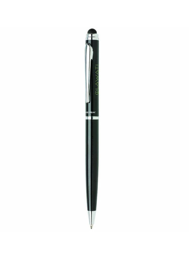 Luxury Lined Pattern Ballpoint Pen Black/Silver