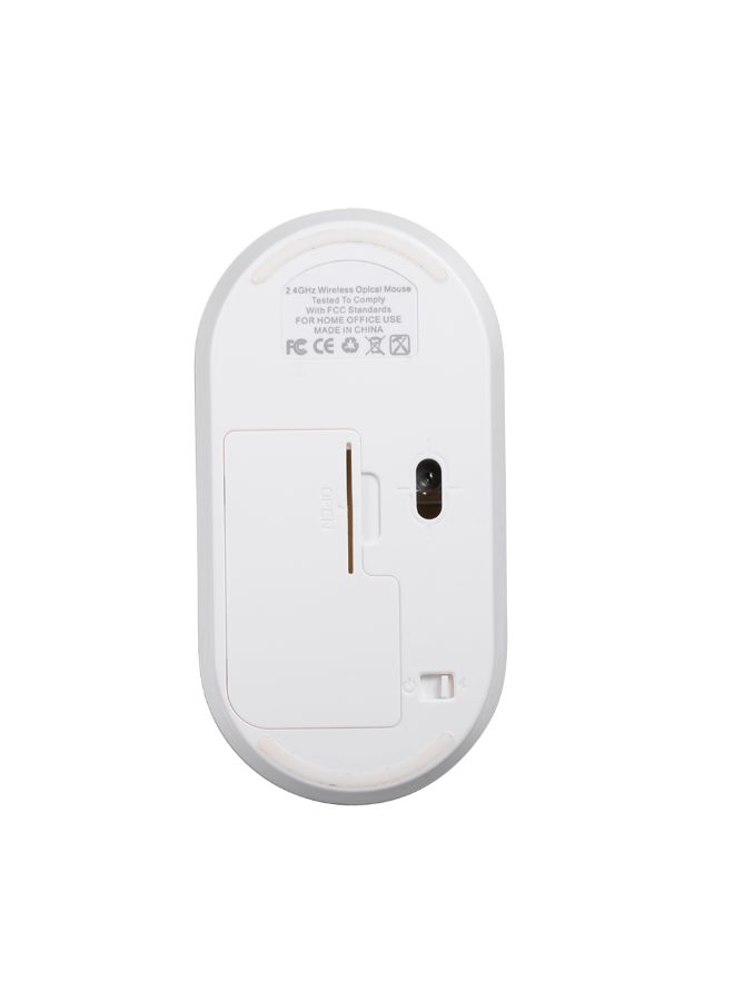 لوحة مفاتيح لاسلكية بصرية مزودة بماوس 2.4G فضي - Image 4
