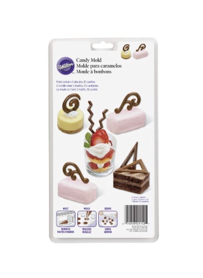 5-Piece Candy Mold Multicolor 0.3x5.9x10.9inch