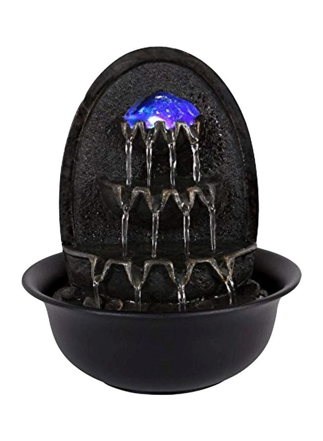 SereneLife - Electric Desktop Water Fountain Black 7.9x8.7x7.9inch - Image 1