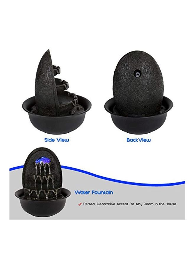 SereneLife - Electric Desktop Water Fountain Black 7.9x8.7x7.9inch - Image 1