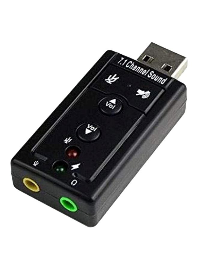 Generic 7.1-Channel USB External Sound Card Black  - Image 2