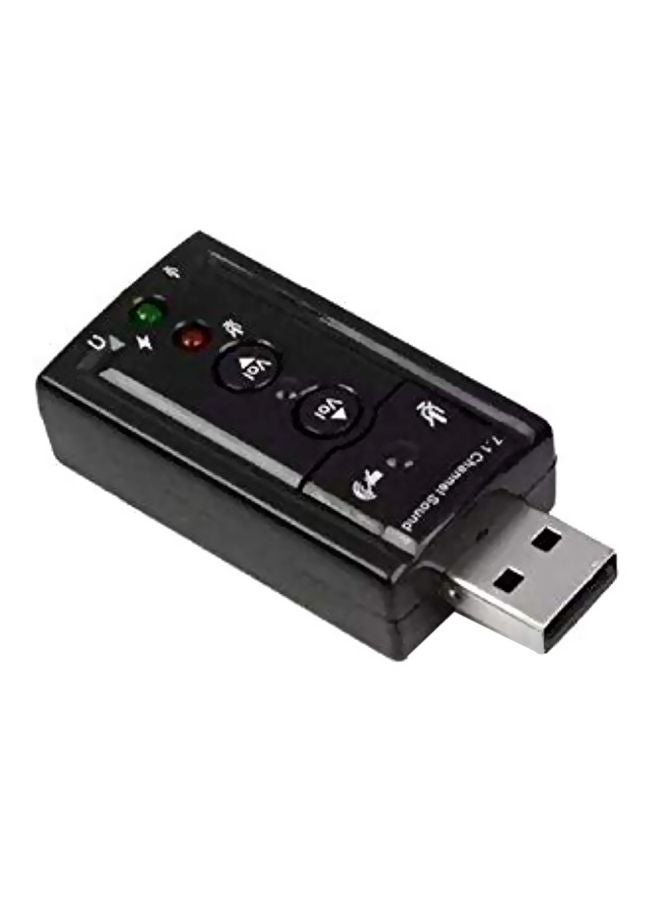Generic 7.1-Channel USB External Sound Card Black  - Image 1
