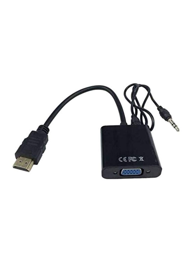 KONGDA HDMI To VGA Converter With Audio Adapter Cable Black/Silver - Image 3