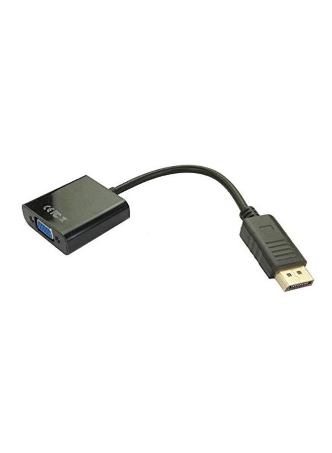 Displayport DP To VGA Adapter Cable Black/Silver