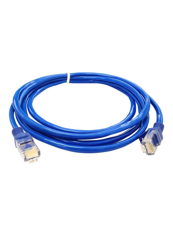 Cat6 Ethernet Router Cable Blue/Clear/Gold 