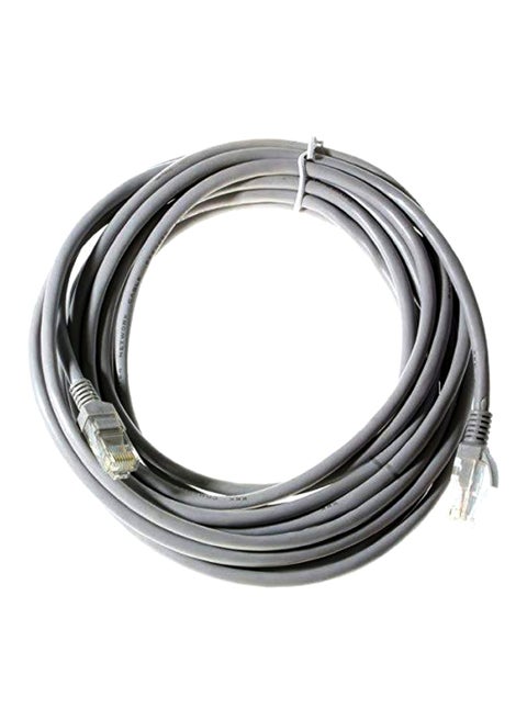 كابل توصيل شبكة محلية أو شبكة إيثرنت RJ45 كات 6 رمادي