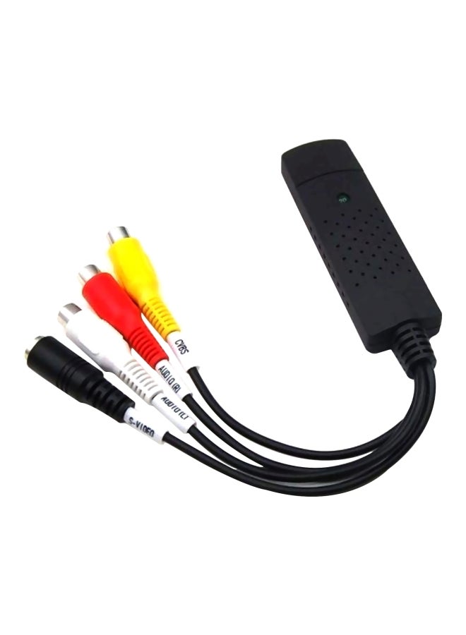 Generic USB Video Capture Card Adapter Black/Red/White  - Image 1