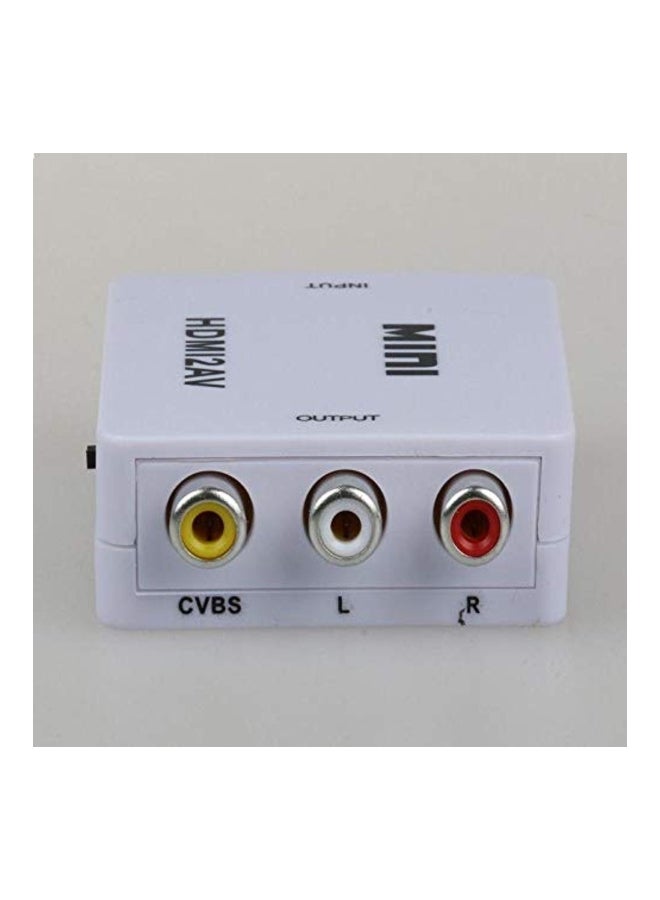 3RCA To HDMI Converter Video Upscaler White - Image 3