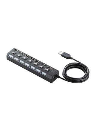 7-Port USB 2.0 Hi-Speed Hub Black - v1560966218/N26656107A_1