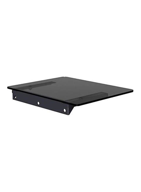 Wall Mount Floating Glass Shelf For Below 32 Inch Black