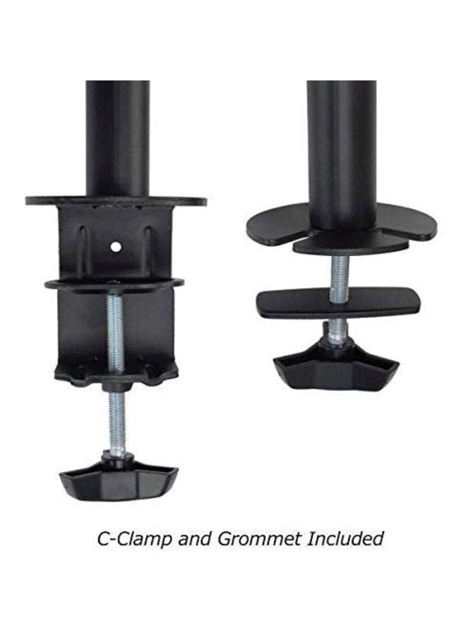 مسند حامل تثبيت مكتبي بذراعين أسود - Image 2