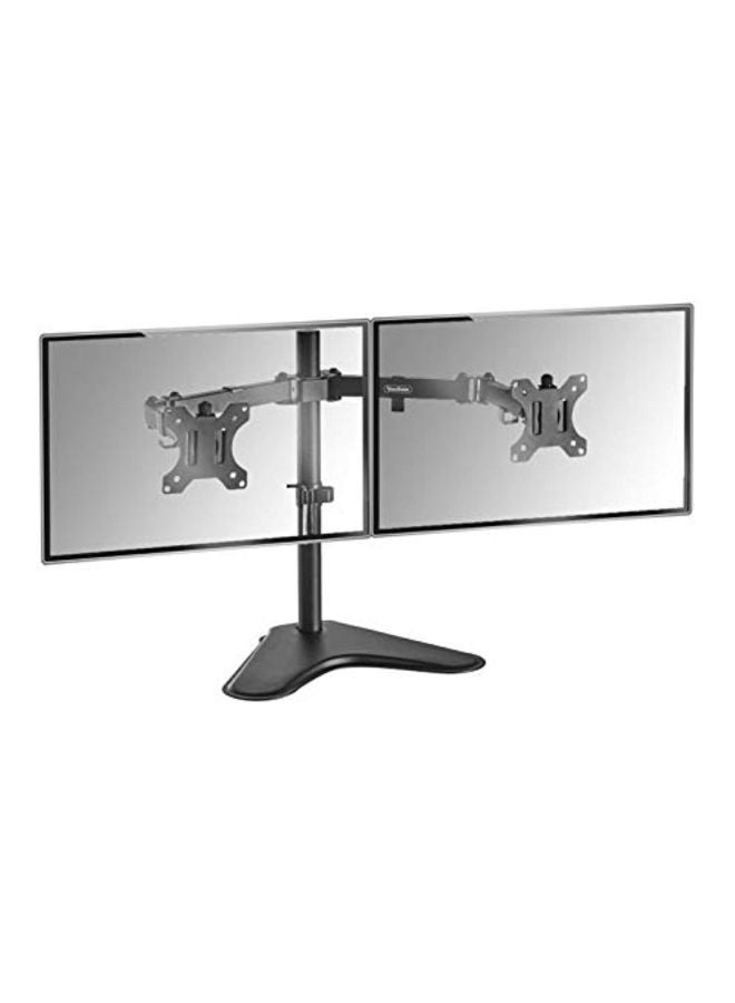 Adjustable Dual Monitor Mount Black - Image 2