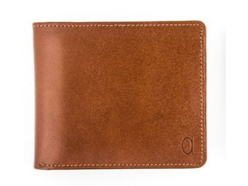 Alfa Leather Co. Coin Holder Trifold Wallet Havana