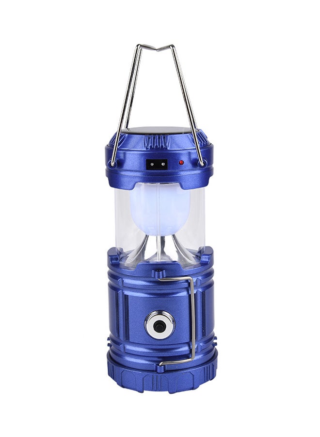 Solar LED Camp Light Portable Stretchable High Brightness Blue 9.5 X 9.5 X 19cm - Image 1