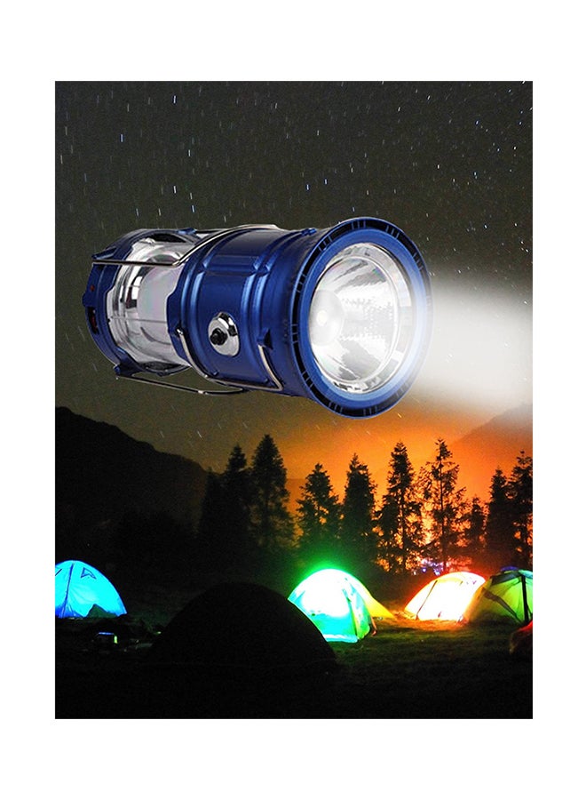 Solar LED Camp Light Portable Stretchable High Brightness Blue 9.5 X 9.5 X 19cm - Image 2
