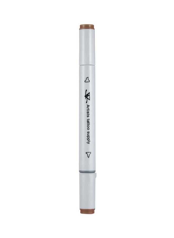 Body Art Skin Marker Pen Dual-Tip Tattoo Tool White - Image 1