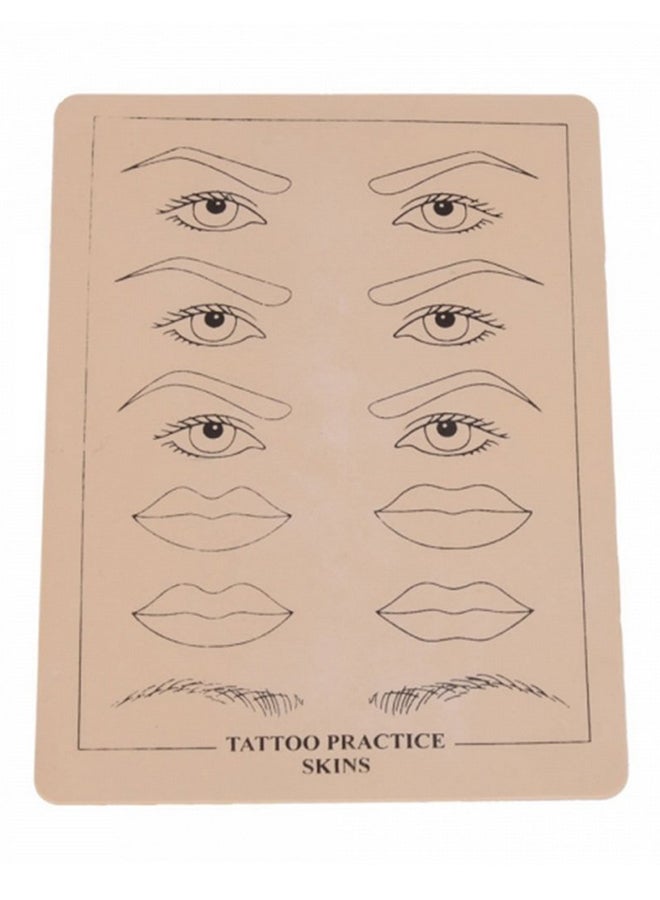 Blank Eyebrow Lips Tattoo Beige/Black