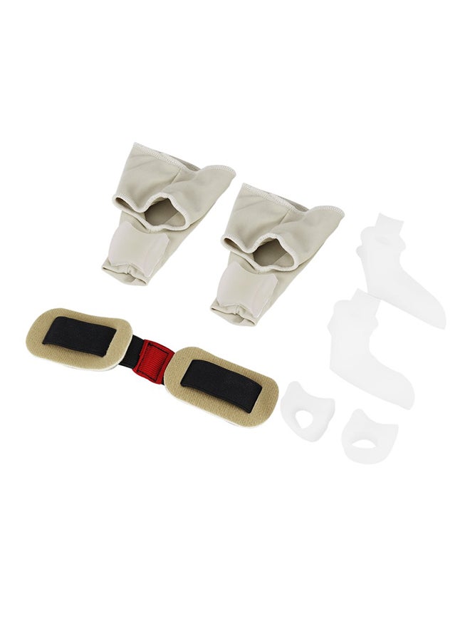 7-Piece Elastic Toe Corrector Set Grey