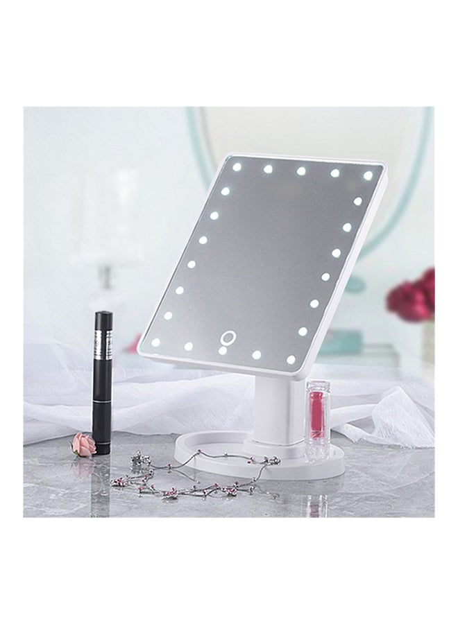 Generic 22 LED 360 Degree Rotation Tabletop Cosmetic Mirror White  - Image 3