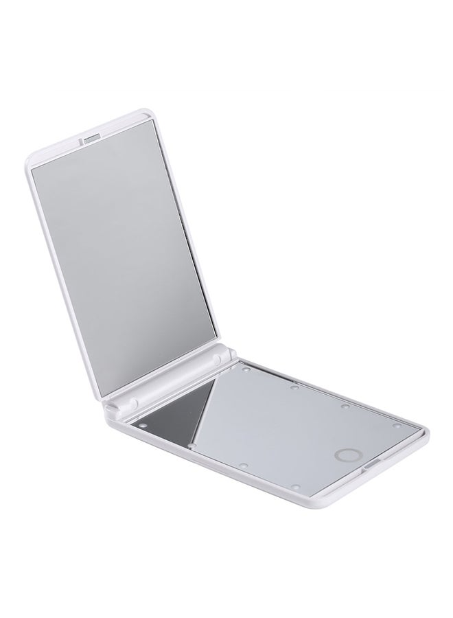 Folding 8 LED Lighted Magnification Mirror With Battery White - Image 3