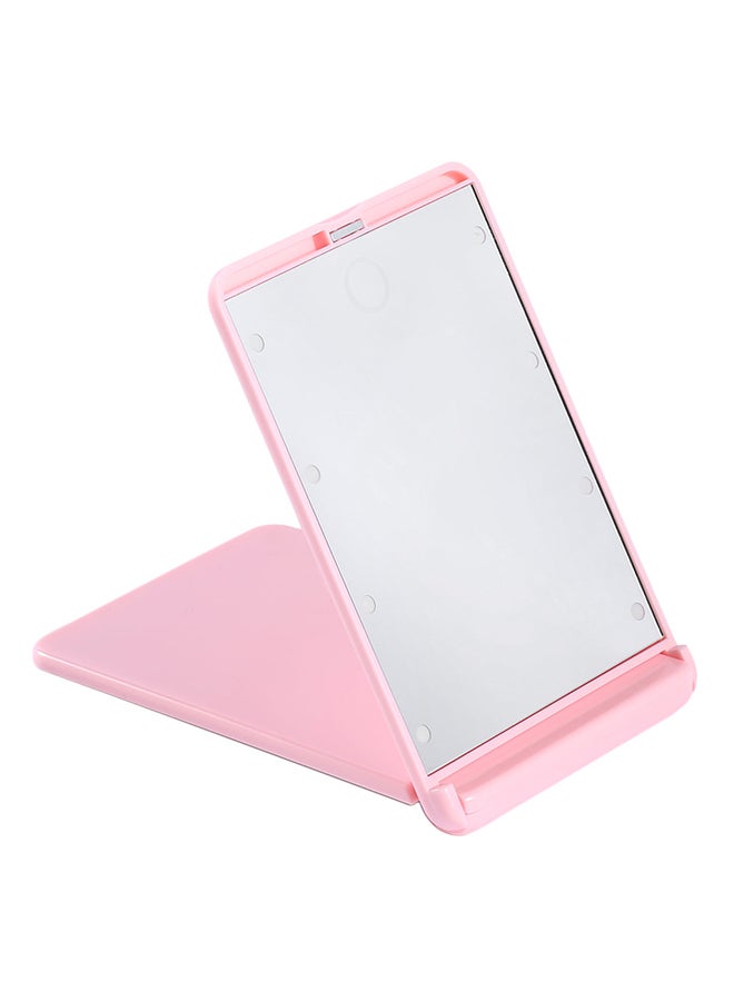 Generic Folding 8 LED Lighted Magnification Mirror With Battery Pink  - Image 2