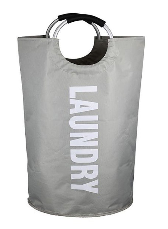 Foldable Washing Bin Laundry Basket Light Grey 72 x 38centimeter