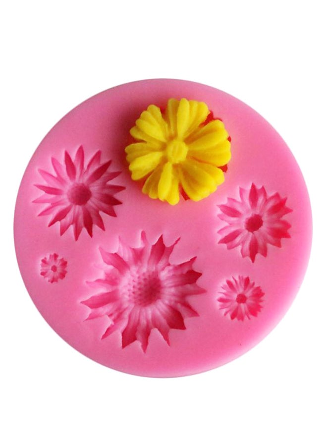 قالب كيك سهل الاستخدام بتصميم زهرة دوار الشمس وردي