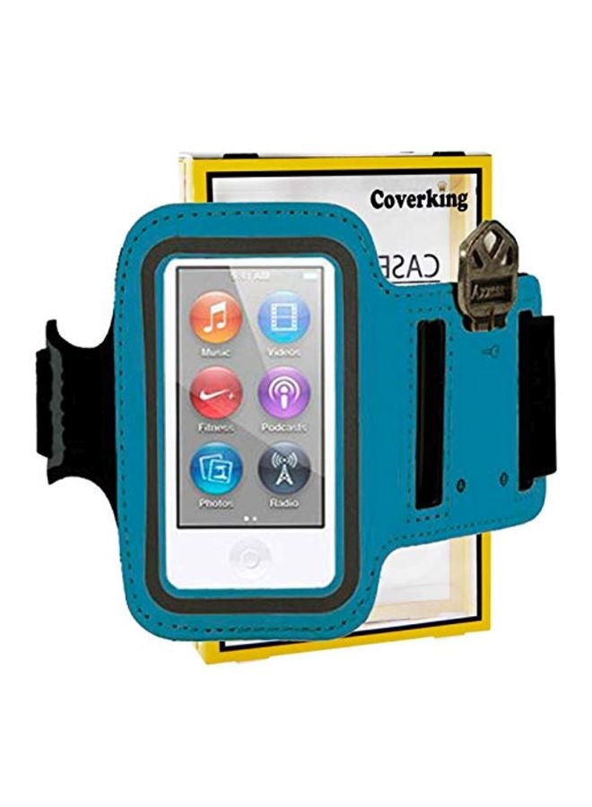Coverking - Sports Armband With Key Holder Pocket For Apple iPod Nano 8th Generation Blue - Image 1
