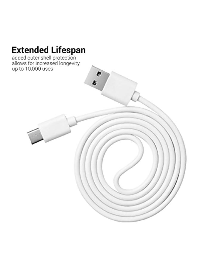 Type-C Data Sync Charging Cable White