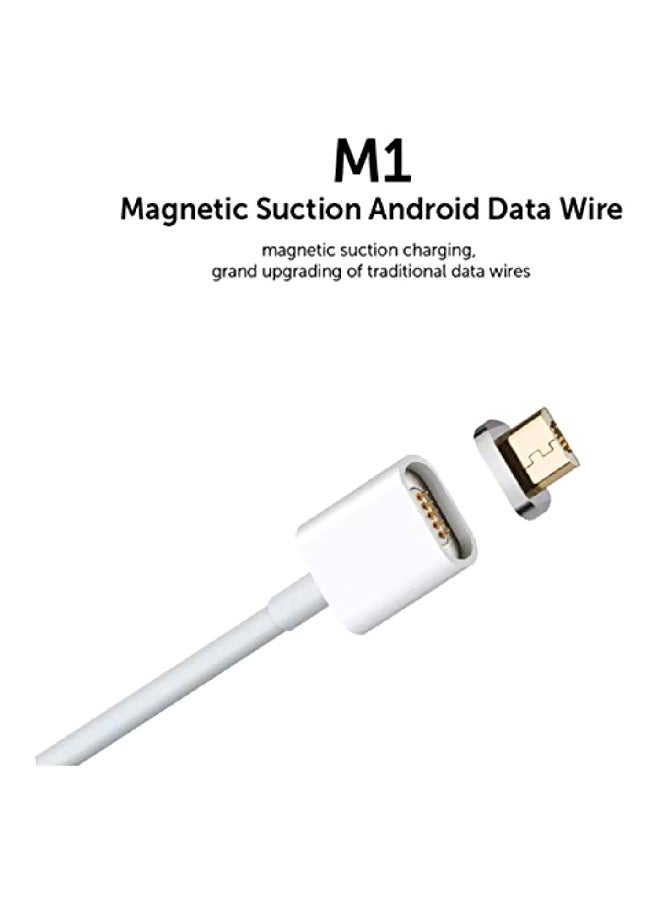 Magnetic Micro USB Data Sync Charging Cable White - Image 2