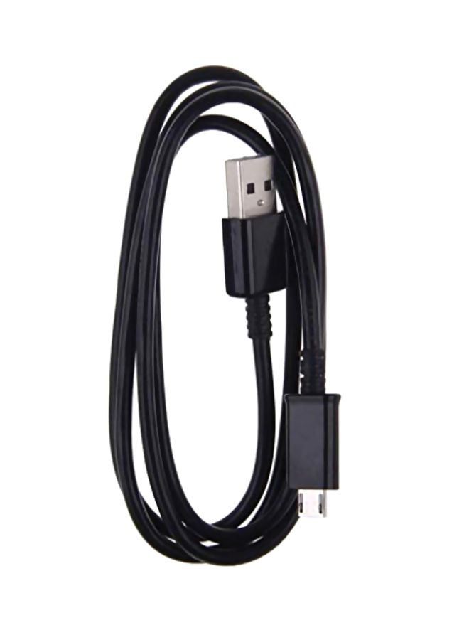 كابل شحن ومزامنة بيانات بمنفذ Micro USB أسود