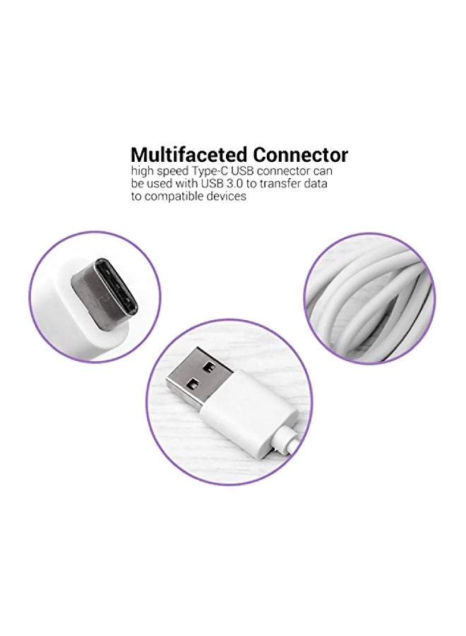 Type-C Data Sync Charging Cable White