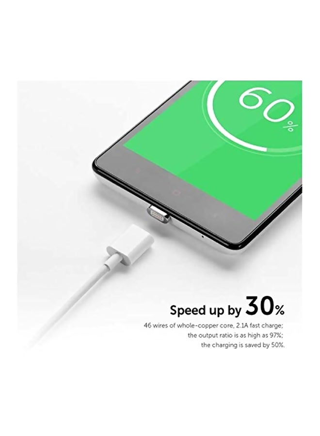 Magnetic Micro USB Data Sync Charging Cable White - Image 3