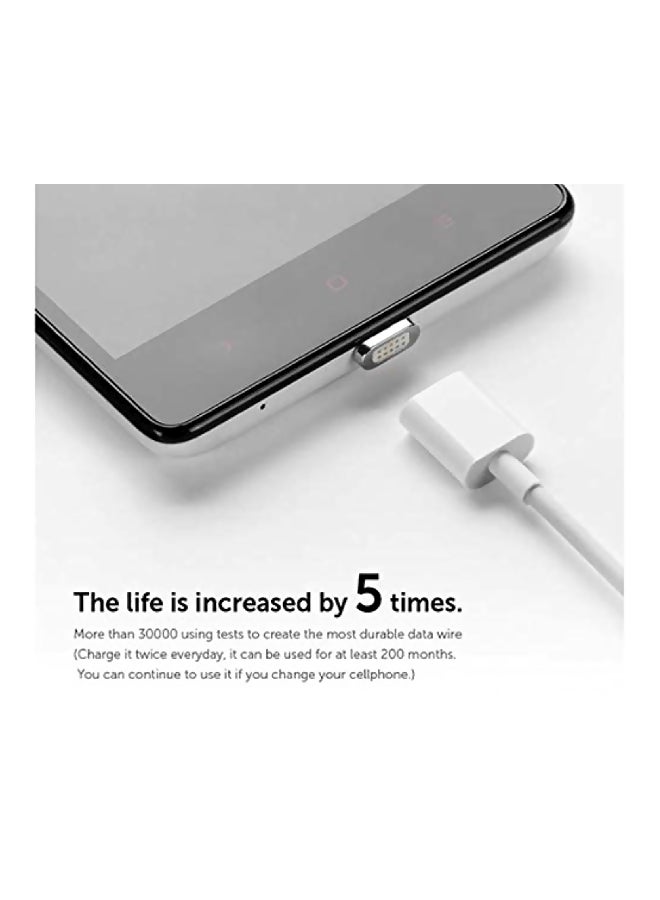 Magnetic Micro USB Data Sync Charging Cable White - Image 5