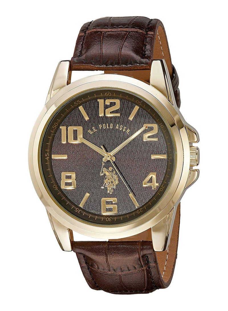 U.S. Polo Assn. - men Leather Analog Watch USC50167 - Image 1