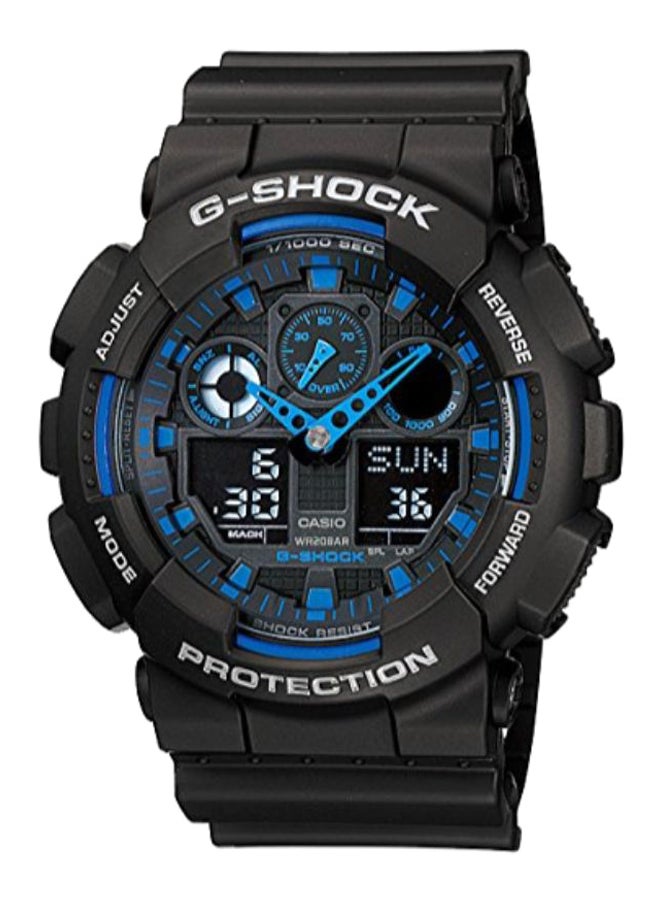 CASIO Men's Resin Analog & Digital Watch GA100-1A2 - 51 mm - Black - Image 1