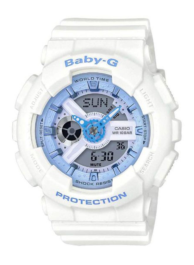 CASIO Women's Rubber Analog/Digital Watch BA110BE-7A - Image 1