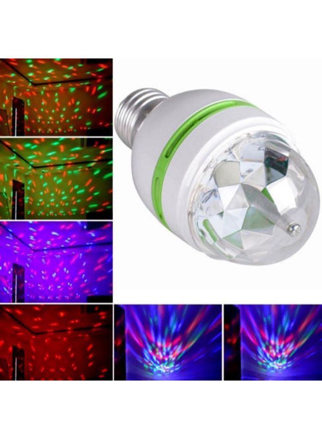 2-Piece LED Auto Roating Party RGB Lamp White/Clear/Green - Image 2