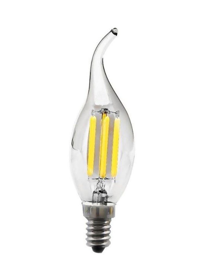 2-Piece Candle LED Filament Lamp Yellow/Clear/Silver - Image 1