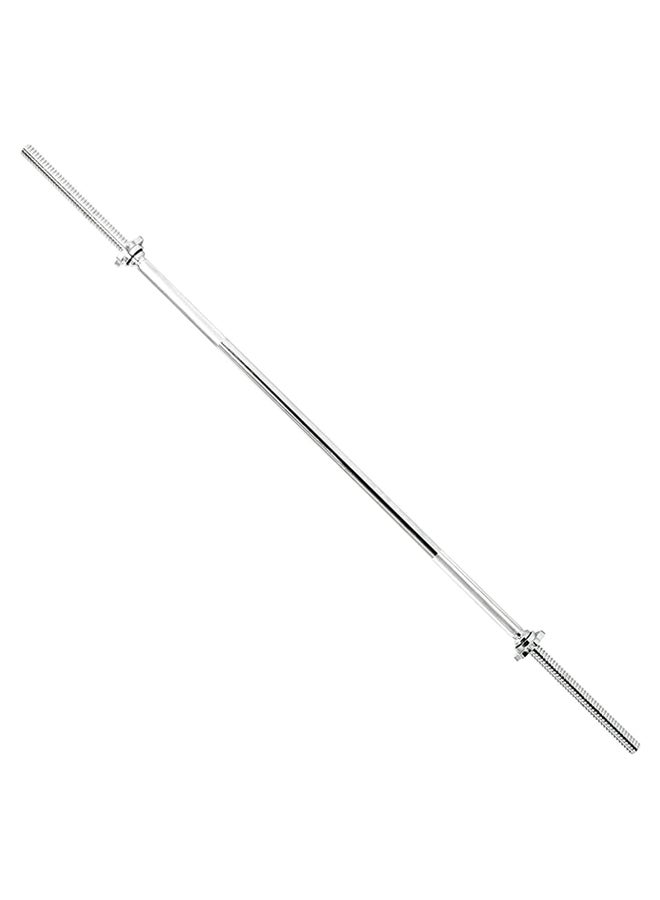 KANGAROO Straight Barbell Bar With Two Fasteners 120 x 2.5cm 