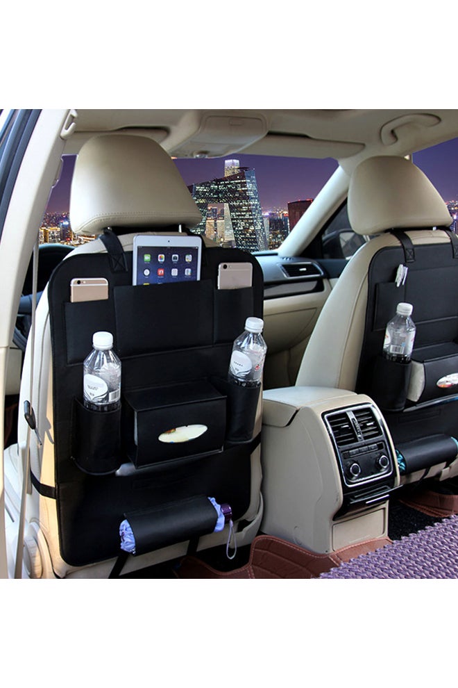 Generic PU Leather Multi-Pocket Seat Storage 