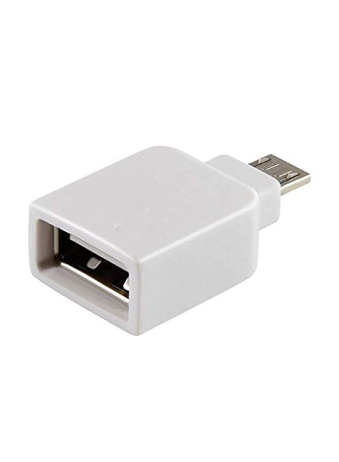 Generic - USB Host OTG Adapter With EMI/RFI For Samsung Galaxy Note Edge White - Image 1