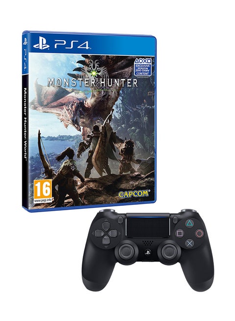 Monster Hunter: World + DualShock 4 Wireless Controller - (Intl Version) - PlayStation 4 (PS4)