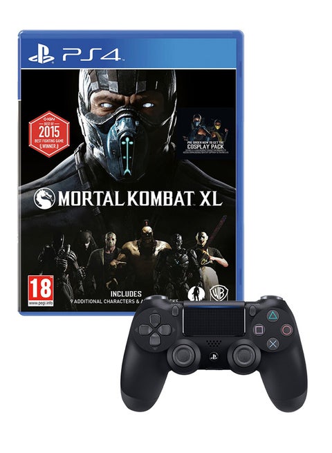 Mortal Kombat XL + DualShock 4 Wireless Controller - (Intl Version) - Fighting - PlayStation 4 (PS4)